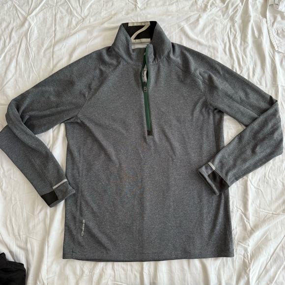 ZeroRestriction -Gray Quarter-Zip Thin Pullover - Picture 1 of 3